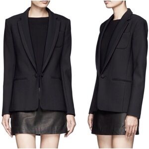 Theory Donnelly Edgewood Wool Blend Blazer in black size 4